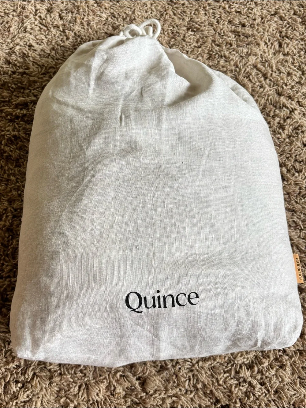 Quince European Linen Duvet Cover Full/Queen Sand Color